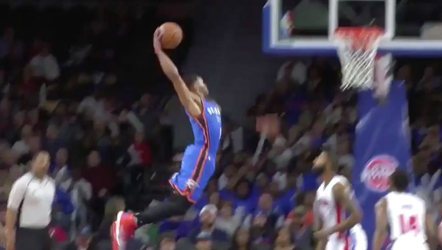 Marcus Morris Wanted No Part Of This Russell Westbrook Dunk