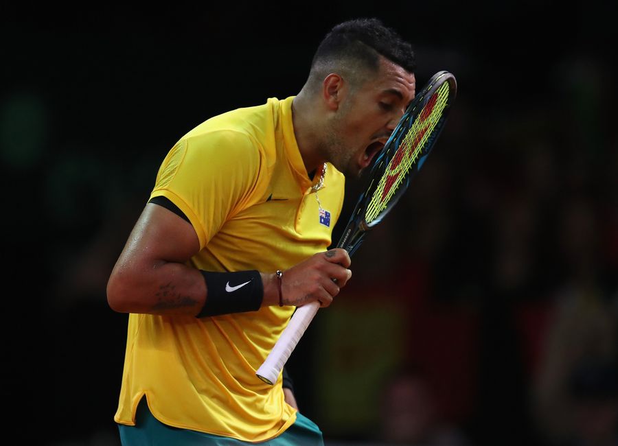 Nick Kyrgios Took A Beating
