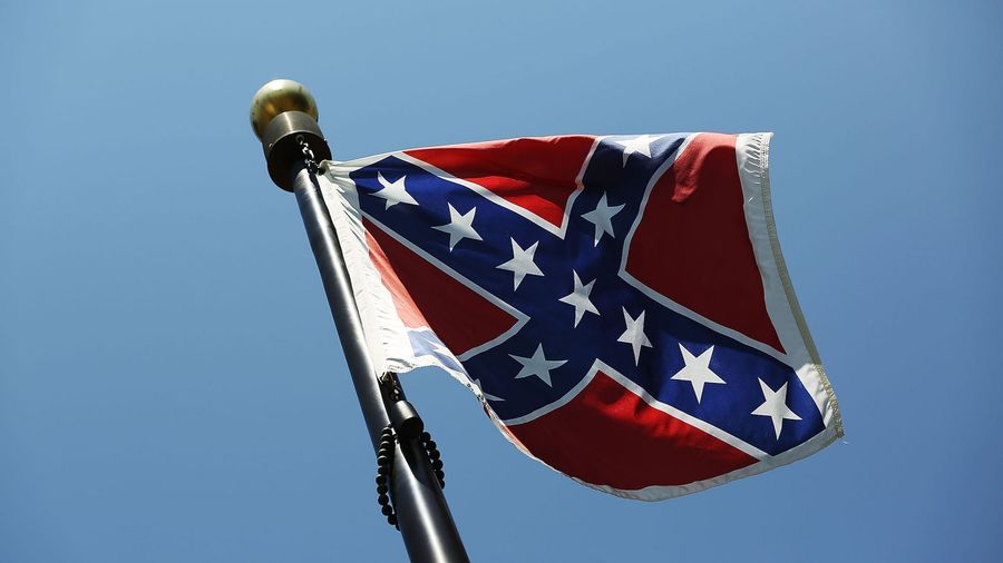 Protesters Fly Confederate Flag Outside Of South Carolina NCAA Tournament Arena