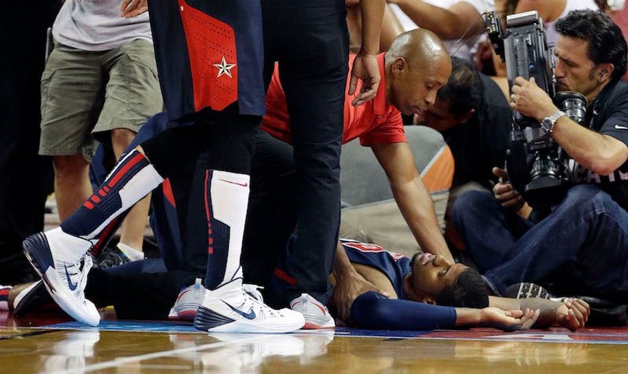 A Lot Of You Wanted To See Paul George's Broken Leg This Year