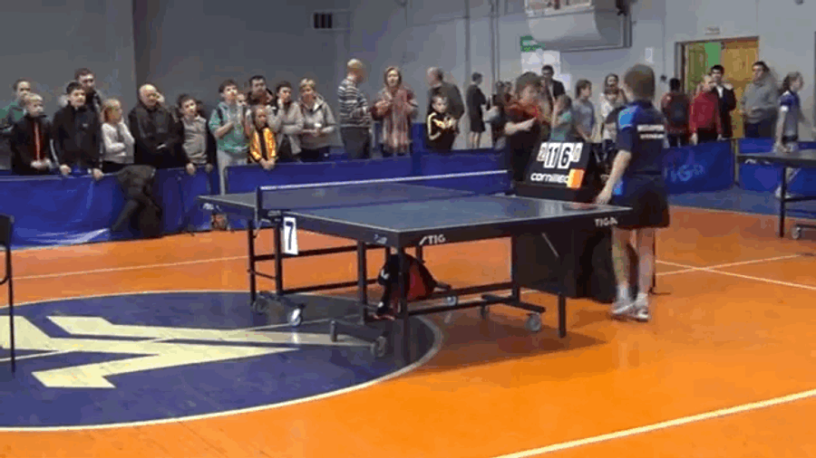 Sore-Loser Table Tennis Kid Just Straight Shoves Umpire Out Of Chair