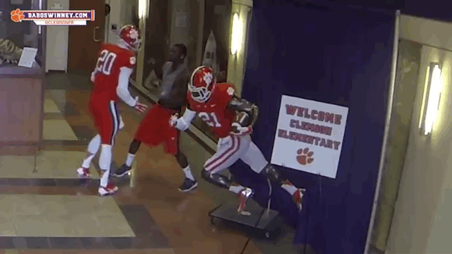 Clemson QB Scares People; One Guy Reacts By Slapping Him