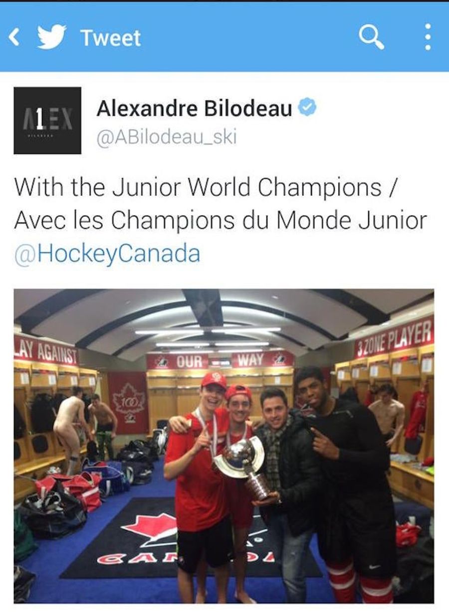 Canadian World Champion Hockey Team Celebrates With Bare-Ass Twitpic