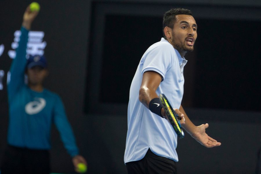 Nick Kyrgios Retires From Match After Losing First Set To Luigi