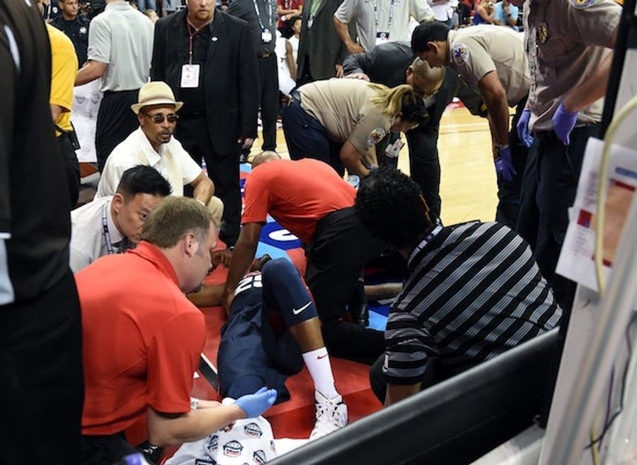 Paul George Breaks His Leg Horrifically In Team USA Scrimmage [GRAPHIC]