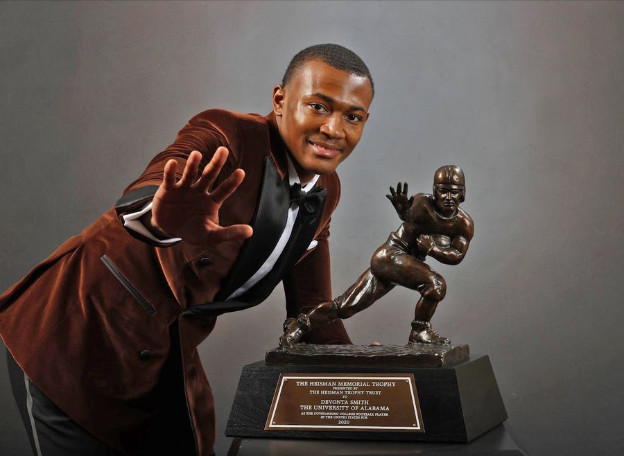 DeVonta Smith deservedly won the Heisman, but voters have a history of hating on wide receivers