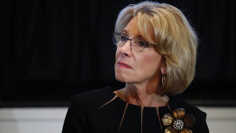 Education Secretary DeVos: [Sound Of Me Spitting Out Coffee, Falling Out Of Chair]