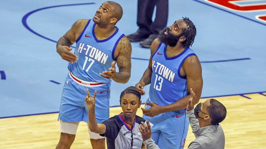 James Harden’s Rockets came crashing down to Earth last night