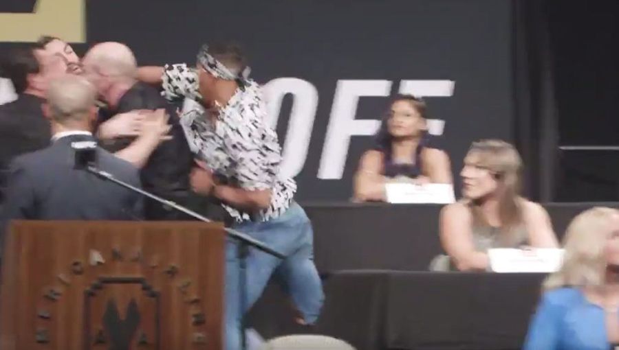 Kevin Lee's Joke About Michael Chiesa's Mom Sparks On-Stage <em></em>Brawl At UFC Press Conference