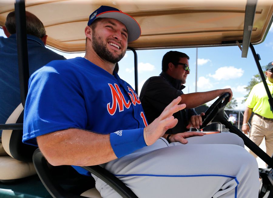 Here Is A Thing That Happened In Tim Tebow&#39;s Spring Training Debut