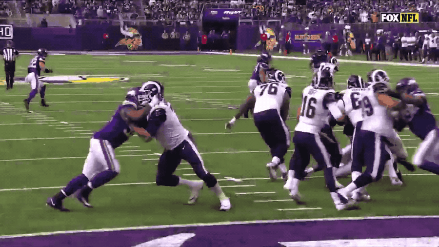 Danielle Hunter Sacks A QB And An RT At The Same Time
