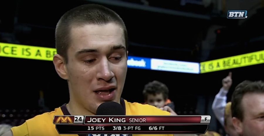 Minnesota's Joey King Breaks Down After Upset Over Maryland