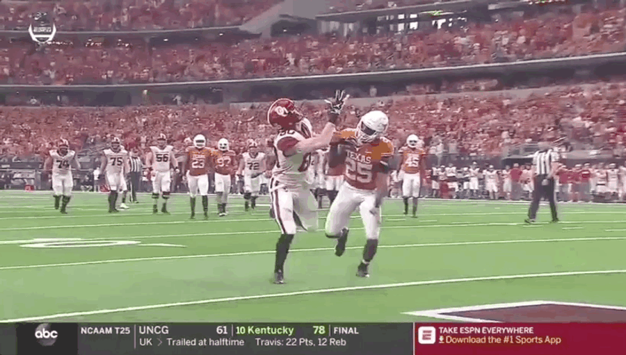 Oklahoma's Grant Calcaterra Makes Impressive One-Handed Touchdown Catch To Ice Big 12 Championship