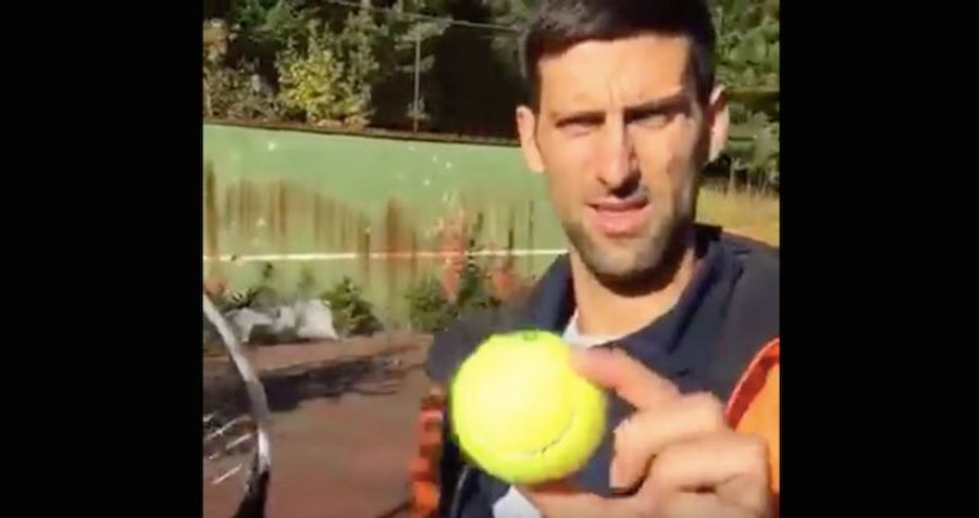 Novak Djokovic Visits The Bomb-Ravaged Tennis Club From His Childhood