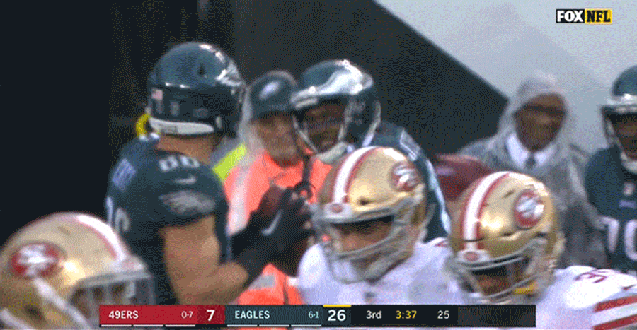 Eagles Mime Baseball Again With Hit-By-Pitch TD Celebration