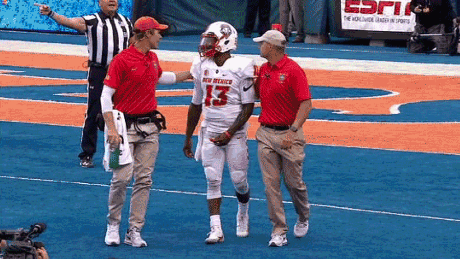 New Mexico Quarterback Lamar Jordan Struggles Off Field After Brutal Hit
