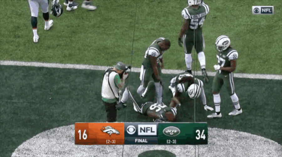 Marcus Maye Would Have Had A Pick-Six, But He Ran Out Of Gas<em></em>