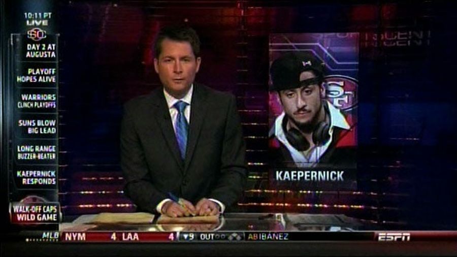 ESPN Uses &quot;Street Clothes&quot; Photo Of Kaepernick, Then Decides Otherwise