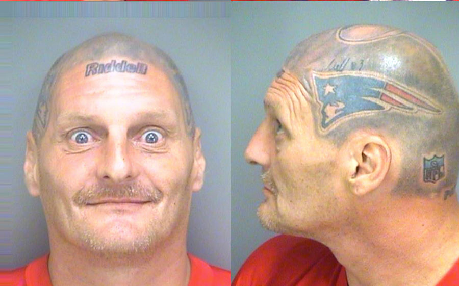 Man With Patriots Helmet Tattoo Arrested On Synthetic Weed Charges