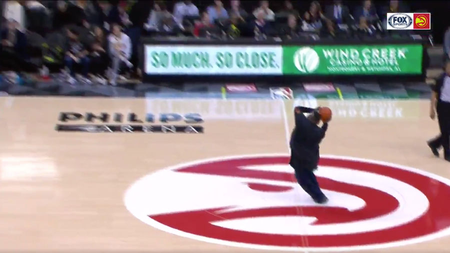 Hawks Fan Uses Eccentric Form To Win $10,000 On Half-Court Shot