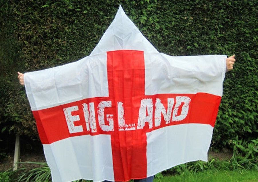 This England Wearable Flag Outfit Looks Like A Ku Klux Klan Outfit