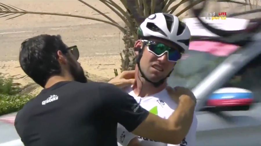 Lead Car's Dumbass Automatic Braking System Causes Painful Crash At Bike Race