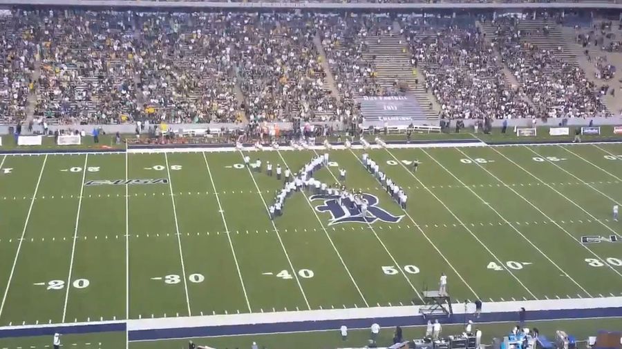 Rice MOB Performs Baylor Scandal-Themed Halftime Show