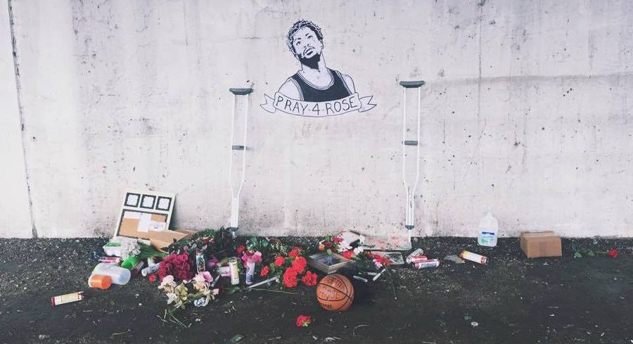 Sad Derrick Rose Shrine Even Sadder After Being Vandalized