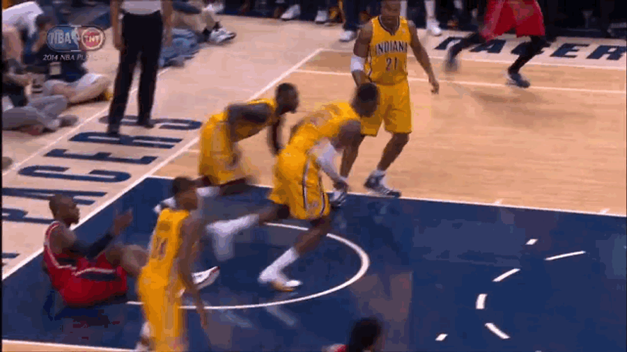Lance Stephenson Hops His Way Down The Court