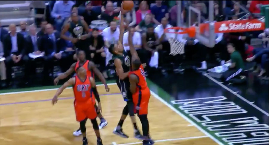 Giannis Antetokounmpo Just Put Serge Ibaka On A Poster