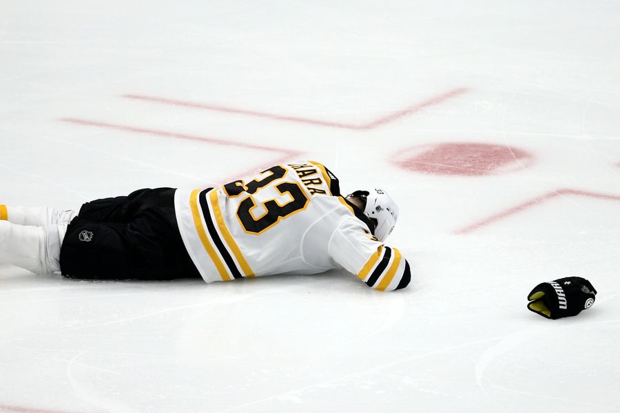 Sure Looks Like Zdeno Chara's Going To Play Tonight With A Broken Jaw