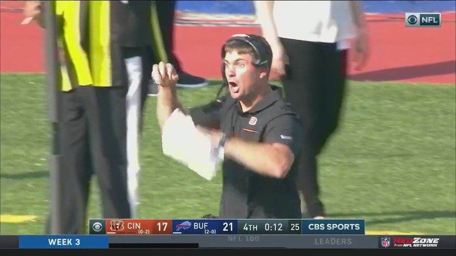 Rookie Bengals Head Coach Zac Taylor Lost His Shit Because He Didn't Know The Rules