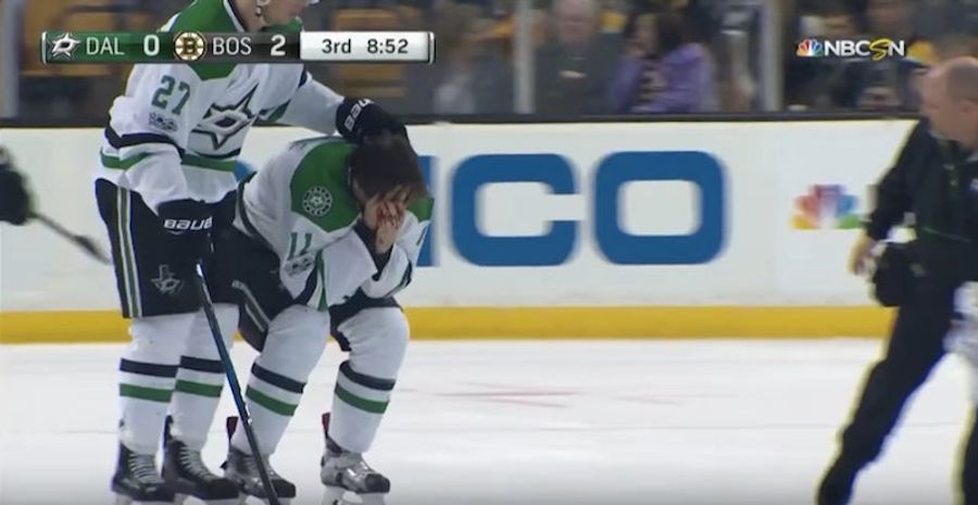 Stars Player Hospitalized After High Stick To The Face