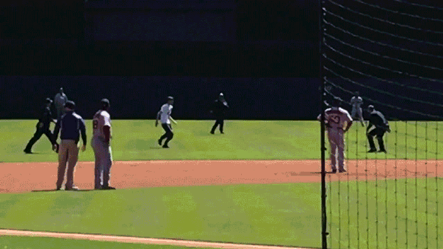Idiot Makes It Nearly All The Way Across Field In Detroit