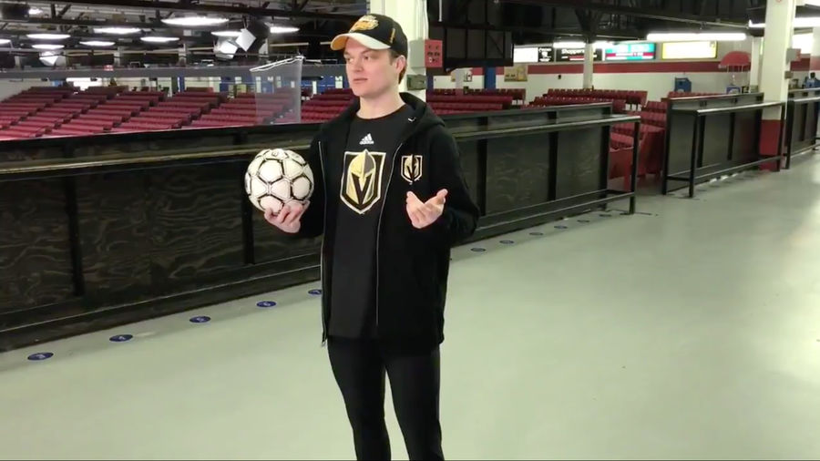 Here&#39;s The Only Member Of The Vegas Golden Knights Playing Soccer Alone In An Empty Arena