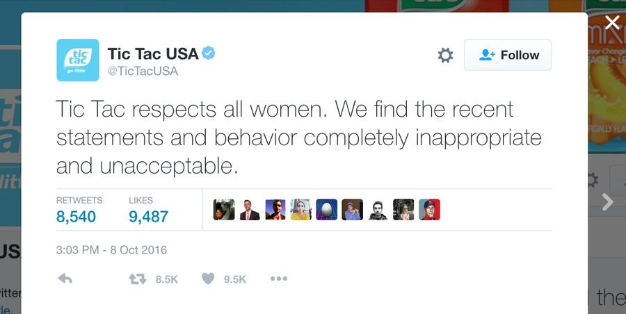 Why Won't Tic Tac Renounce Donald Trump?