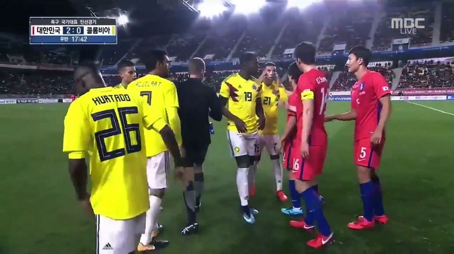 Colombian Soccer Player Directs Racist Slant-Eye Gesture At South Korean Players