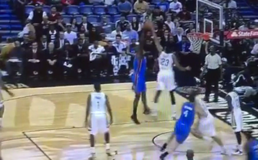 Kendrick Perkins Attempted To Post Up Anthony Davis. Try Not To Laugh.