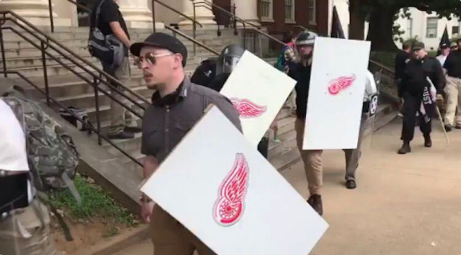 White-Supremacist Bozos Appropriated The Detroit Red Wings Logo 