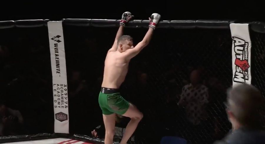 Amateur MMA Fighter Somehow Injures Both Of His Legs Celebrating His Knockout Win