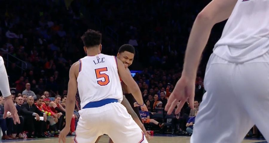 Kent Bazemore Laughs As He Sets Up Dwight Howard For An Alley-Oop