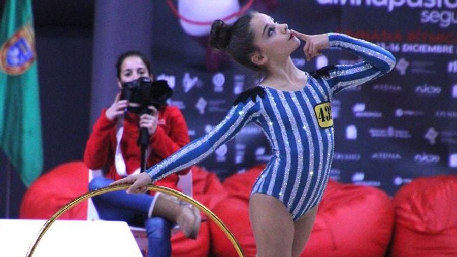 Spanish Rhythmic Gymnasts Competed In Bedazzled Concentration Camp-Style Leotards