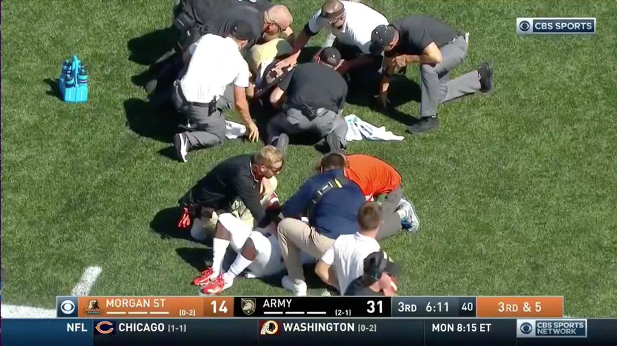 Morgan State Running Back Leaves Field In Ambulance After Ugly Collision