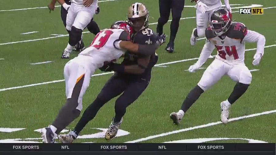 Buccaneers' Carlton Davis Ejected For Helmet-To-Helmet Hit On Jared Cook