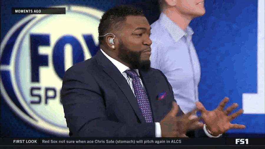 David Ortiz Went Nuts In The Studio For Jackie Bradley Jr.'s Grand Slam