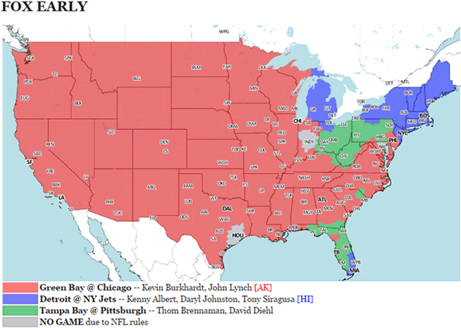 Your NFL Week 4 Viewing Maps