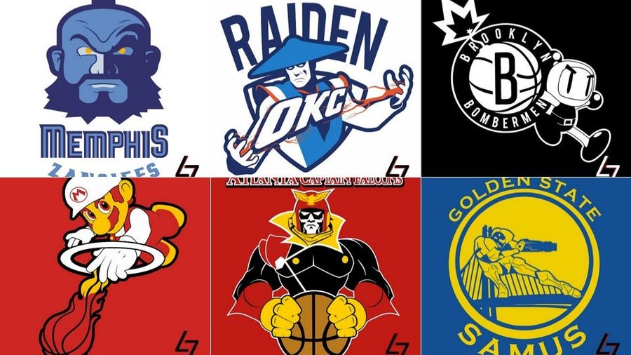 NBA Logos As Video Game Characters