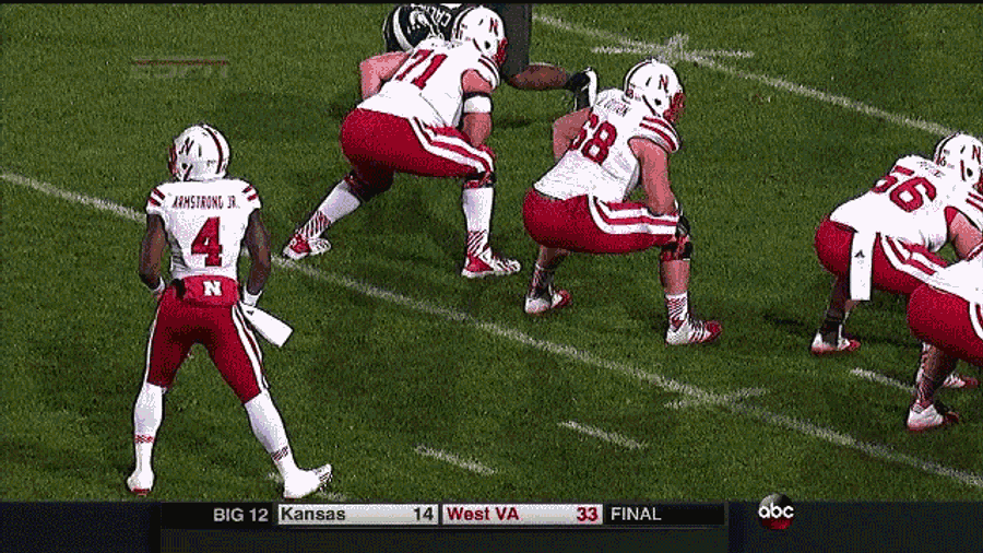 Nebraska Lineman Gets Pancaked By All-American DL Invisible Man