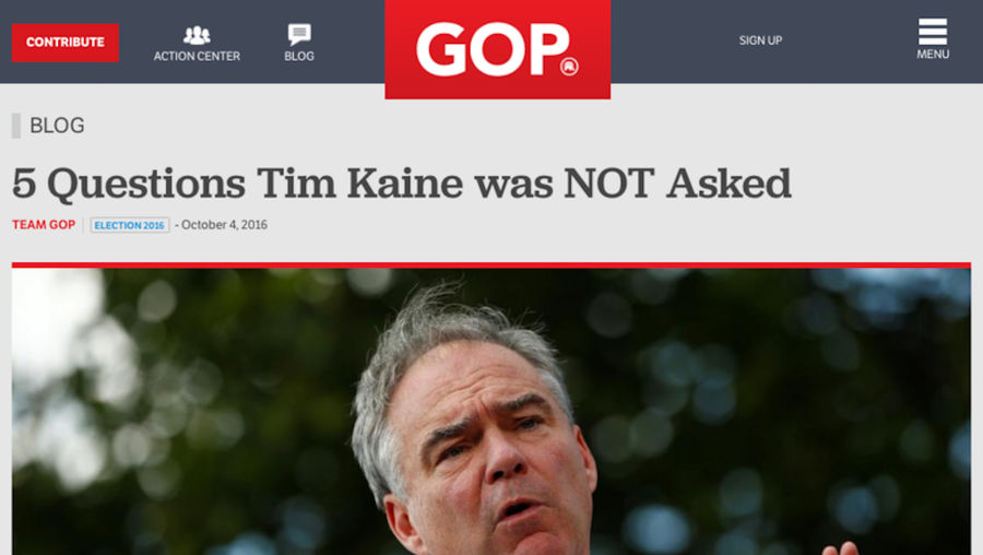 Apparently Psychic GOP Leaks Recap Of VP Debate Hours Before It Starts