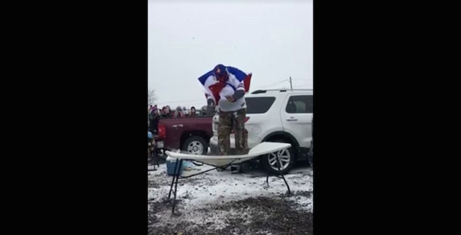 Bills Fan Destroys Table, His Own Leg<em></em>